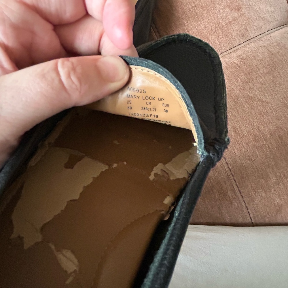 Coach Black Leather Loafers NEED WORK - Picture 7 of 8